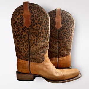 Girls' Leopard Print Boots - Size 5 (Big Girl)